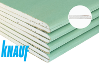 Гипсокартон влагостойкий Knauf, 3000х1200х12,5 мм