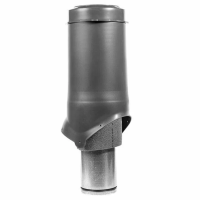 Выход вентиляционный Krovent Pipe-VT 125is, серый