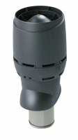 Выход вентиляционный изолированный с колпаком Vilpe Flow XL, D=200P/ИЗ/500, RAL 7015