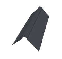 Планка конька плоского Grand Line 115х30х115х2000 мм 0,45 PE с пленкой RAL 7024