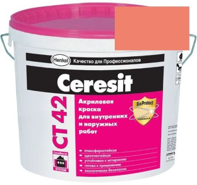 Краска акриловая фасадная Ceresit CT 42 15 л Indiana 5