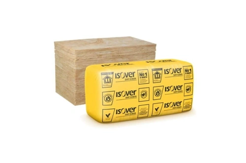 Плита теплоизоляционная из стекловолокна ISOVER Каркас-П-37-100/Е/К 565х1170х100 15 кг/м3 10 шт