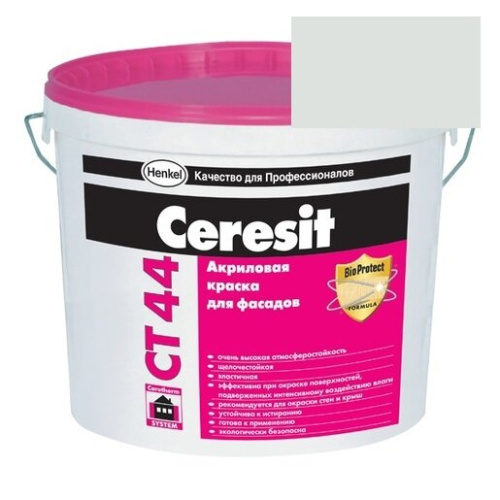 Краска акриловая фасадная Ceresit CT 44 15 л Nebraska 1