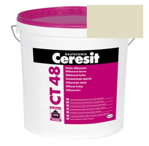 Краска силиконовая фасадная Ceresit CT 48 15 л Sahara 4