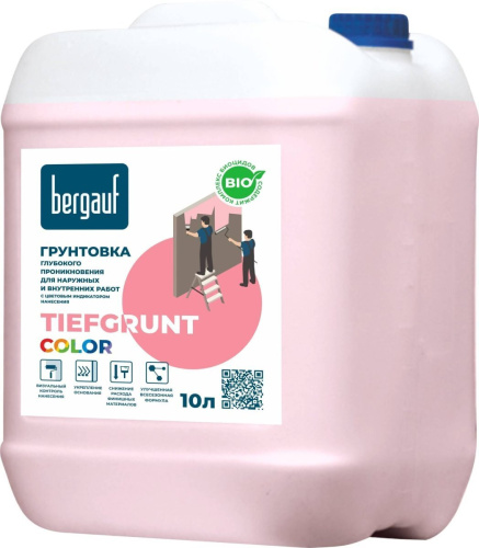 Грунтовка глубокого проникновения BERGAUF Tiefgrunt color U 10 л