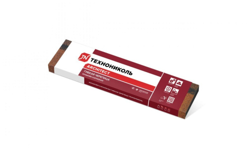 Коньково-карнизная черепица ТЕХНОНИКОЛЬ SHINGLAS, темно-серый