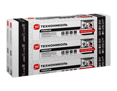 Плита теплоизоляционная LOGICPIR Балкон ТЕХНОНИКОЛЬ Ф/Ф 1190х590х50 мм, L-кромка