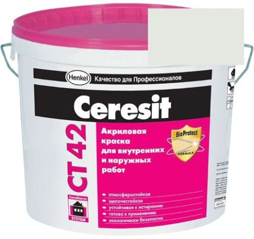 Краска акриловая фасадная Ceresit CT 42 15 л Montana 1