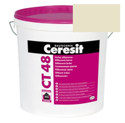 Краска силиконовая фасадная Ceresit CT 48 15 л Sahara 2