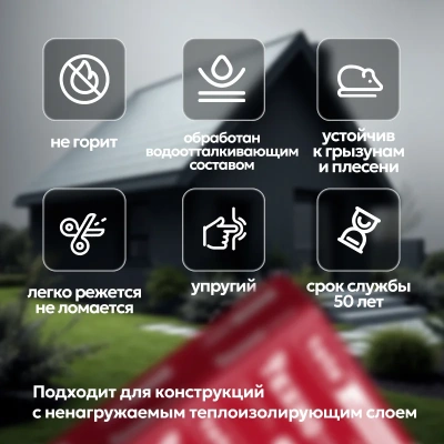 Плита минераловатная ТехноТерм TS 037 Aquastatik, 1250х610х50 мм, 12,2 м2