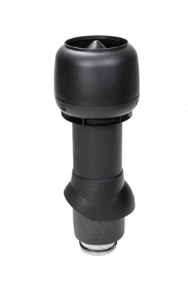 Выход вентиляционный изолированный с колпаком Vilpe D=125/ИЗ/500 RAL 9005 черный