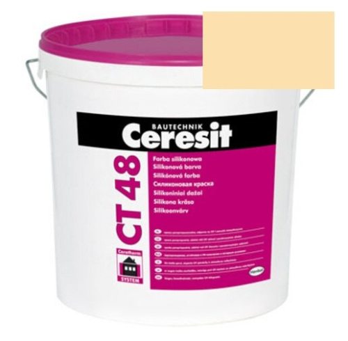 Краска силиконовая фасадная Ceresit CT 48 15 л Gobi 3