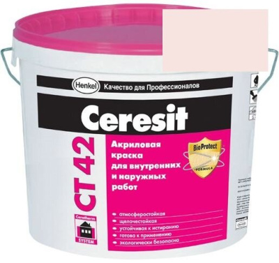 Краска акриловая фасадная Ceresit CT 42 15 л Indiana 1