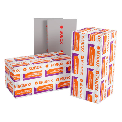 XPS Экструзионный пенополистирол 100 (XPS Изобокс) 1200x600x20