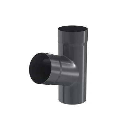 Тройник трубы Aquasystem Комфорт 125/90, RAL 7024