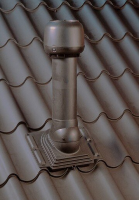 Выход вентиляционный изолированный с колпаком Vilpe D=125/ИЗ/700 RR32 коричневый