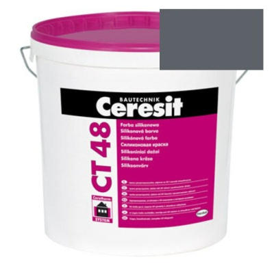 Краска силиконовая фасадная Ceresit CT 48 tr 15 л Nebraska 6