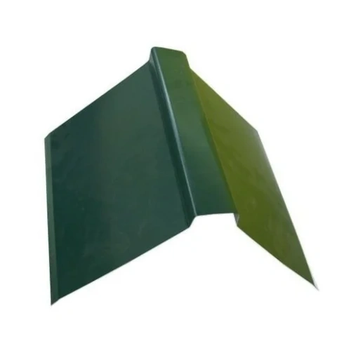 Планка конька плоского Металл Профиль 150x150x2000х0,5 мм NormanMP RAL 6005