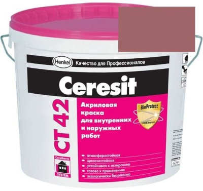 Краска акриловая фасадная Ceresit CT 42 15 л Nevada 6