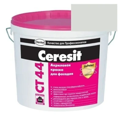 Краска акриловая фасадная Ceresit CT 44 15 л Siberia 1