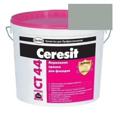 Краска акриловая фасадная Ceresit CT 44 15 л Sahara 6