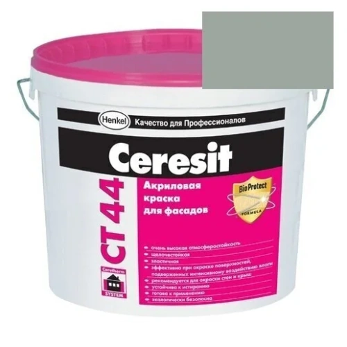 Краска акриловая фасадная Ceresit CT 44 15 л Sahara 6