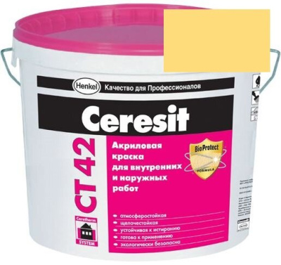 Краска акриловая фасадная Ceresit CT 42 15 л California 5