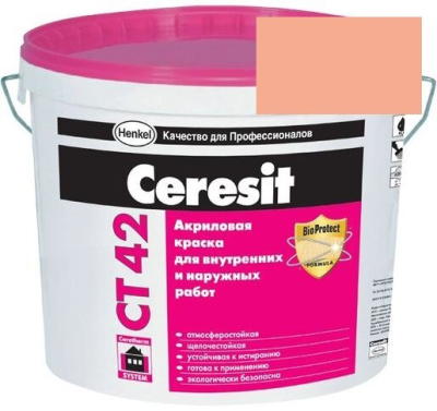 Краска акриловая фасадная Ceresit CT 42 15 л Nevada 4