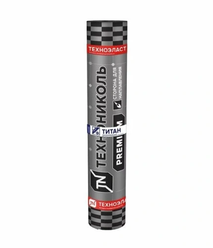 Материал кровельный Техноэласт Титан Top ЭКМ-5.8, верхний слой, полиэфир, 10 м²