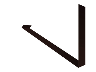 Планка примыкания верхняя к трубе для фальцевой кровли Grand Line 250х150х2000 мм 0,5 Satin с пленкой RAL 8017