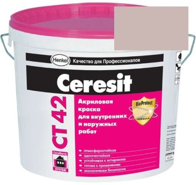 Краска акриловая фасадная Ceresit CT 42 15 л Madeira 4