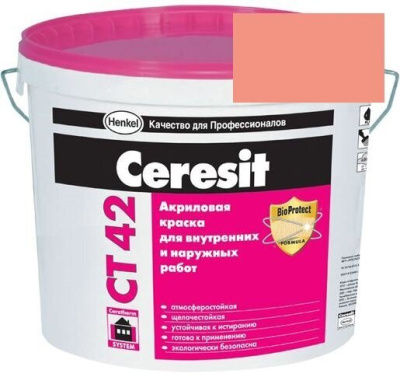 Краска акриловая фасадная Ceresit CT 42 15 л Indiana 4