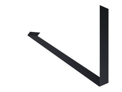 Планка примыкания верхняя к трубе для фальцевой кровли Grand Line 2000 мм 0,45 PE с пленкой RAL 7024