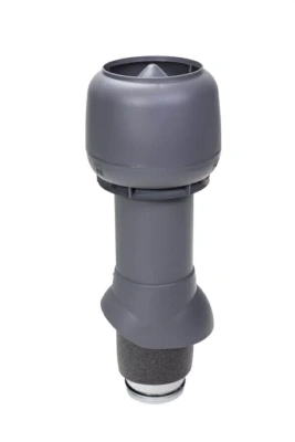 Выход вентиляционный изолированный с колпаком VILPE Flow D=125P/ИЗ/500 RAL 7015 серый