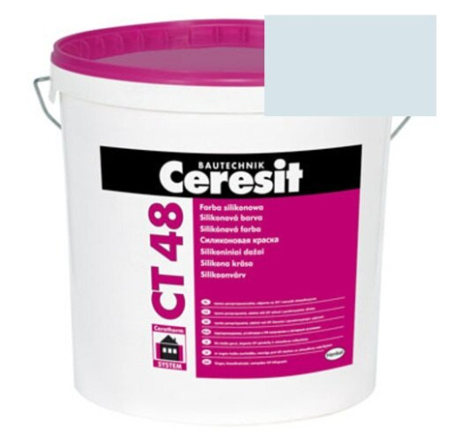 Краска силиконовая фасадная Ceresit CT 48 15 л Pacific 1