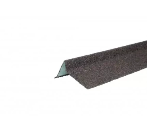 Планка торцевая правая ТЕХНОНИКОЛЬ с гранулятом, коричнево-серый