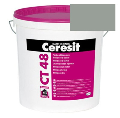 Краска силиконовая фасадная Ceresit CT 48 15 л Siberia 5