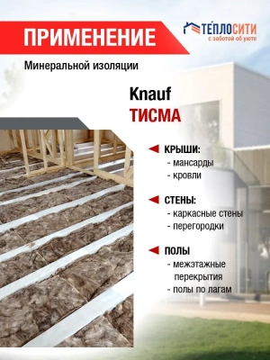 Утеплитель Кнауф 50 мм ТИСМА (рулон), 19,92 м2