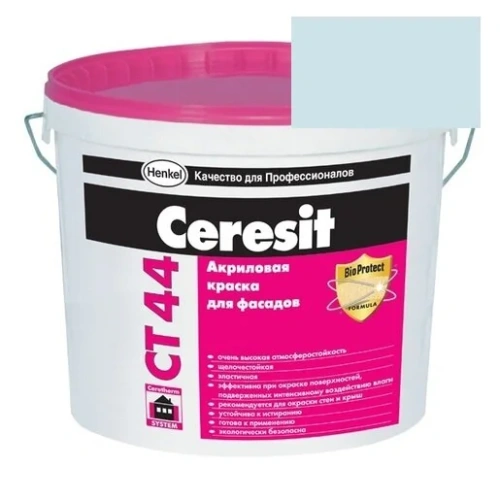 Краска акриловая фасадная Ceresit CT 44 15 л Pacific 2