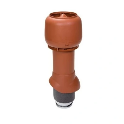 Выход вентиляционный изолированный с колпаком Vilpe D=125/ИЗ/500 RAL 8004 кирпичный