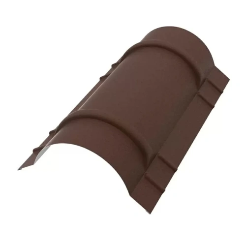 Конек полукруглый AQUASYSTEM R90 1970 0,5 PE Rooftop Шелк Zn180 RAL 8017