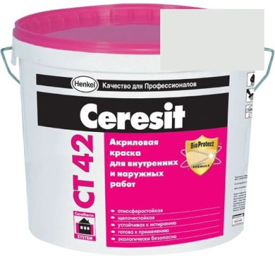 Краска акриловая фасадная Ceresit CT 42 15 л Fuji 1