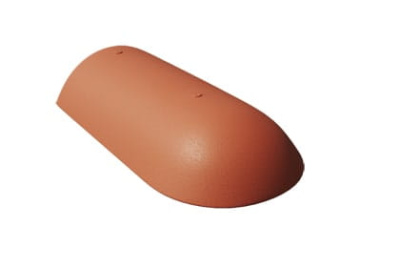 Черепица цементно-песчаная начальная хребтовая BRAAS Франкфурт красный