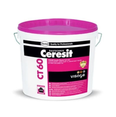 Штукатурка фасадная акриловая CERESIT CT 60 Visage 0,5 колерованная 25 кг