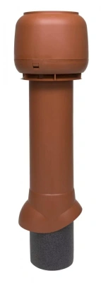 Выход вентиляционный изолированный с колпаком Vilpe D=125/ИЗ/700 RAL 8004 кирпичный