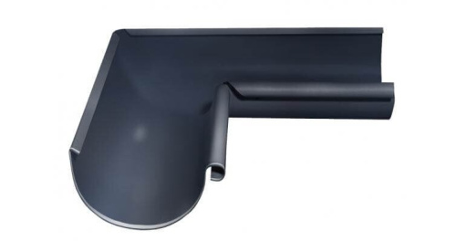 Угол желоба внутренний Grand Line 125/90, 90°, Gr-double, RAL 7024