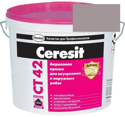 Краска акриловая фасадная Ceresit CT 42 15 л Arizona 6