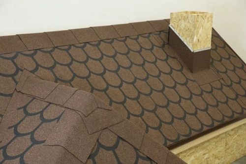 Рулонная черепица ТЕХНОНИКОЛЬ, Бобровый хвост, коричневый