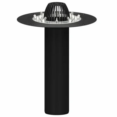 Воронка кровельная с прижимным фланцем Татполимер ТП-01.100/6, 110х600 мм