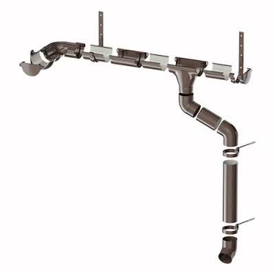Желоб водосточный ТЕХНОНИКОЛЬ МАКСИ 152/100, 3 м, коричневый